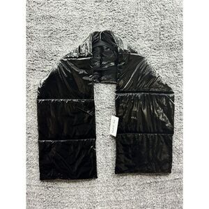 Athleta Puffer Quilted Scarf Metallic Pyrite‎ Brown or Black OS NWT